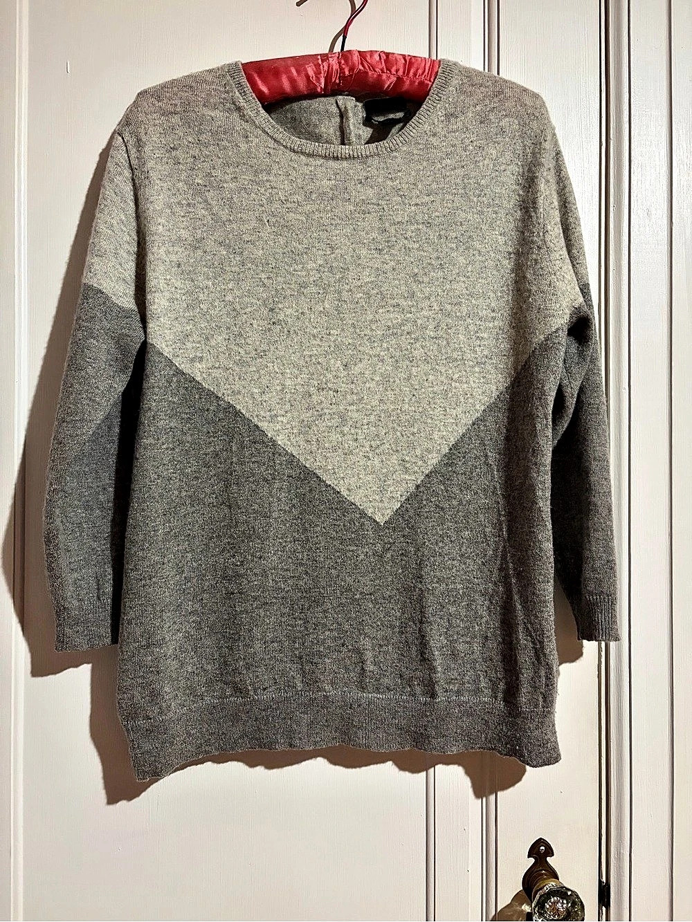 J.Crew Italian Cashmere Sweater two tone gray